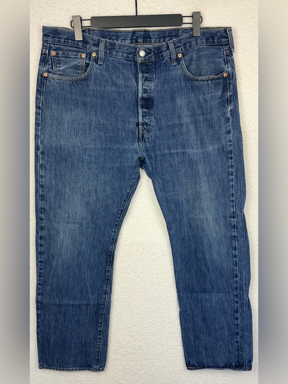 LEVI’S • Classic Blue Straight Fit Button-Fly Denim Jeans, 40x32 - Picture 10 of 10